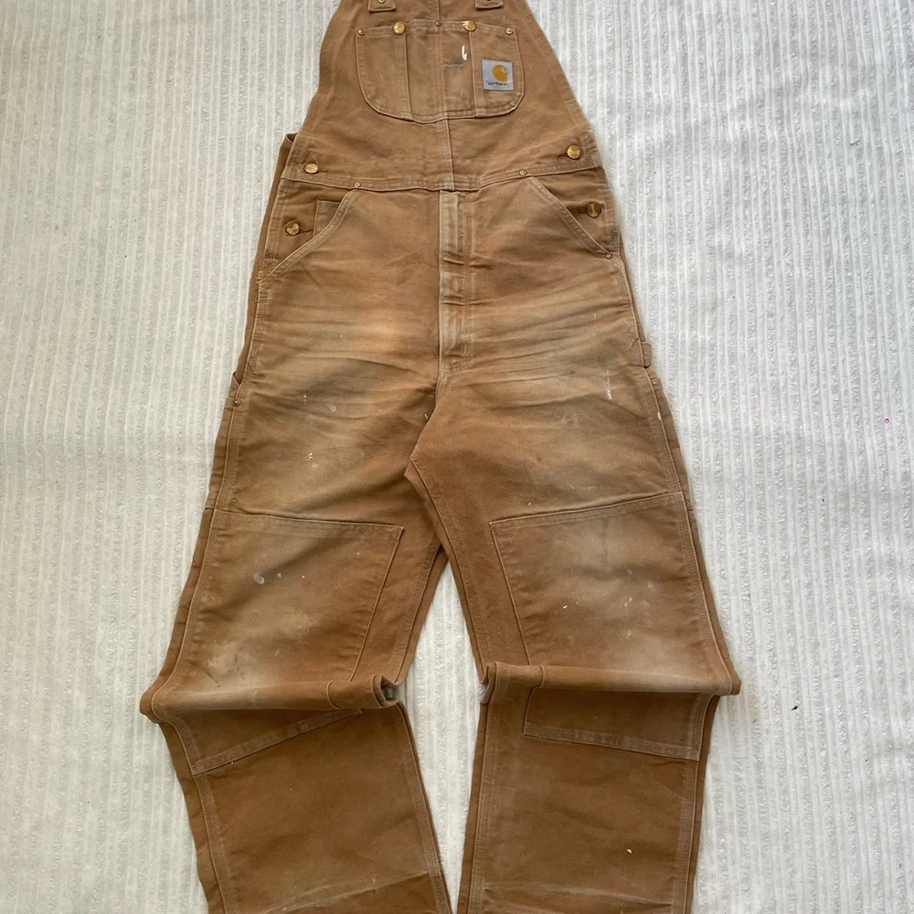 Carharrt R01 Relaxed Fit Duck Canvas Work Bib Overalls | 30x34 - Picture 2 of 4